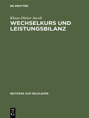 cover image of Wechselkurs und Leistungsbilanz